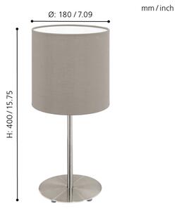 Lampă de masă Eglo 31595 PASTERI 1xE27/60W/230V