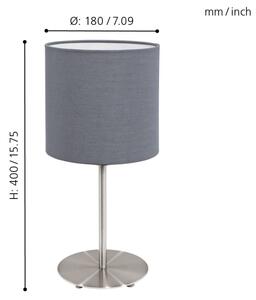 Lampă de masă Eglo 31596 PASTERI 1xE27/60W/230V
