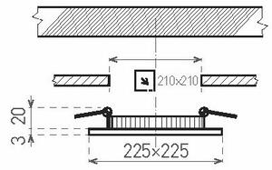 LED plafonieră baie VEGA LED/18W/230V 3800K 22,5 cm IP44