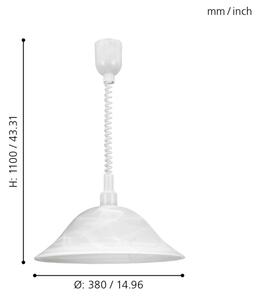 Lustră Eglo 3355 ALESSANDRA 1xE27/60W/230V