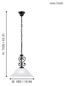 Eglo 91002 - Lustra cu lant MURCIA 1xE27/60W/230V