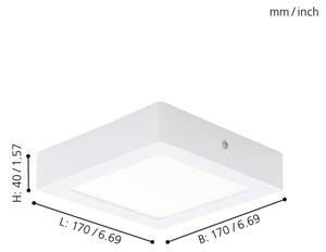 Eglo 94074 - Plafonieră LED FUEVA 1 LED/10,88W/230V
