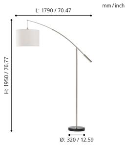 Lampadar Eglo 92206 NADINA 1xE27/60W/230V