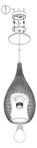 Eglo 92252 - Lustra RAZONI 1xE27/60W/230V