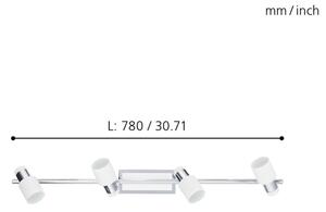 Spot LED Eglo 92087 DAVIDA 4xGU10-LED/5W/230V