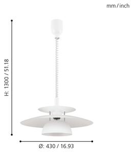 Lustră reglabilă Eglo 87055 BRENDA 1xE27/60W/230V