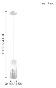 Lustră Eglo 92739 RIVATO 1xE27/60W/230V