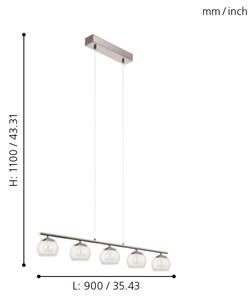 Eglo 94319 - LED Lampa suspendata AScoltSE 5xLED/3,3W/230V