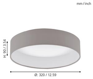 Eglo 93949 - LED Plafoniera PALOMARO LED/12W/230V
