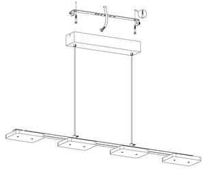 Eglo 94244 - Lustră suspendată LED CARTAMA 4xLED/4,5W/230V