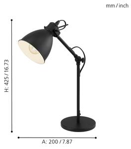 Eglo 49469 - Lampa de masa PRIDDY 1xE27/40W/230V