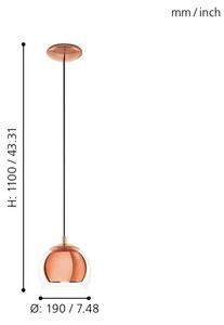 Eglo 94589 - Lustra ROCAMAR 1xE27/60W/230V
