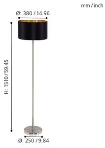Lampadar Eglo 95169 MASERLO 1xE27/60W/230V