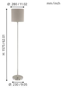 Lampadar Eglo 95167 PASTERI 1xE27/60W/230V