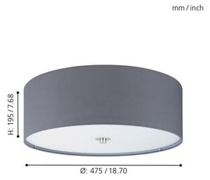 Eglo 94921 - Lampă de tavan PASTERI 3xE27/25W/230V