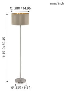 Lampadar Eglo 95171 MASERLO 1xE27/60W/230V