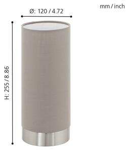 Lampă dimabilă de masă Eglo 95122 PASTERI 1xE27/40W/230V