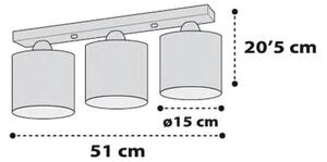 Dalber D-41413S - Plafoniera CLOUDS 3xE27/60W/230V