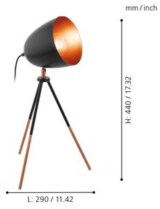 Eglo 49385 - Lampa de masa CHESTER 1xE27/60W/230V
