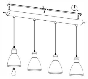 Lustră Eglo 49466 PRIDDY 4xE27/60W/230V