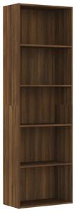 Bibliotecă 5 niveluri stejar maro 60x30x189 cm lemn compozit