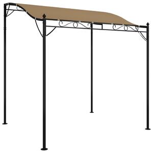 Baldachin, gri taupe, 2x2,3 m, 180 g/m², țesătură și oțel