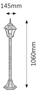 Rabalux 8395 - Corp de iluminat exterior TOSCANA 1xE27/60W/230V