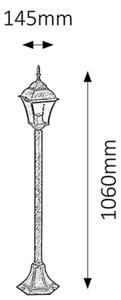 Rabalux 8400 - Corp de iluminat exterior TOSCANA 1xE27/60W/230V