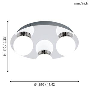 Plafonieră LED pentru baie Eglo 94629 MOSIANO 3xLED/3,3W/230V IP44