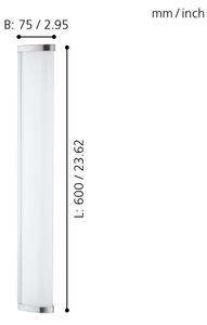 Eglo 94713 - Aplică LED pentru baie GITA 2 LED/16W/230V IP44