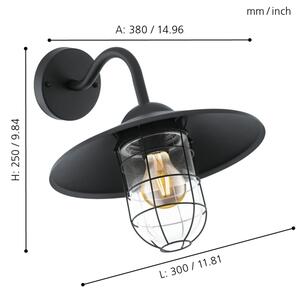 Eglo 94792 - Corp de iluminat exterior MELGOA 1xE27/60W/230V