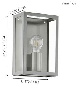 Eglo 94827 - Corp de iluminat exterior ALAMONTE 1xE27/60W/230V IP44