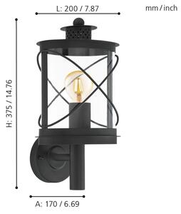 Eglo 94842 - Corp de iluminat exterior HILBURN 1xE27/60W/230V
