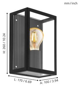 Eglo 94831 - Corp de iluminat exterior ALAMONTE 1 1xE27/60W/230V