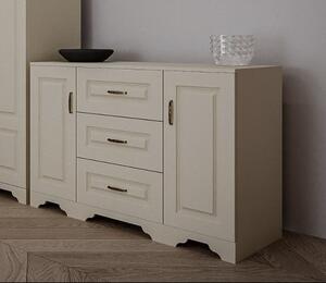 Comoda Boston, 2 usi + 3 sertare, 140x92x52cm, bej-casmir