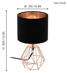 Eglo 95787- Lampa de masa CARLTON 2 1xE14/60W/230V