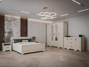 Dormitor Boston, Dulap 4 usi, comoda 2 usi + 3 sertare, pat 160x200, 2 noptiere
