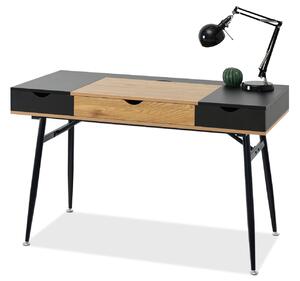 Z0ND0 Masă PC Baiden (stejar negru + negru). 1109732