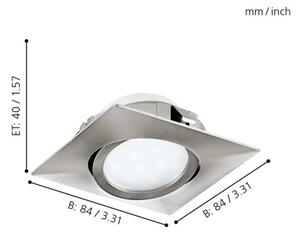 Eglo 95846- Set de 3 spoturi LED încastrate PINEDA LED/4,9W/230V