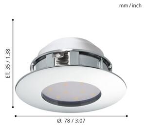 Eglo 95822 - Set 3x spoturi LED încastrate PINEDA LED/4,9W/230V