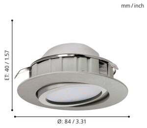 Eglo 95856 - Corp de iluminat încastrat PINEDA LED/6W/230V