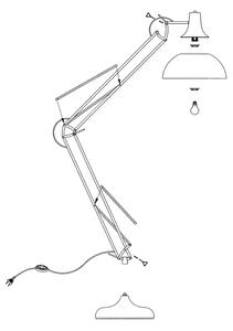 Eglo 94705 - Lampadar BORGILLIO 1xE27/60W/230V
