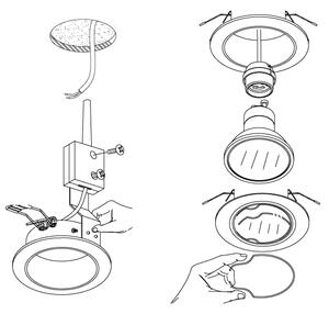 Eglo 94408 - Set de 3 spoturi LED încastrate PENETO 3xGU10-LED/5W/230V