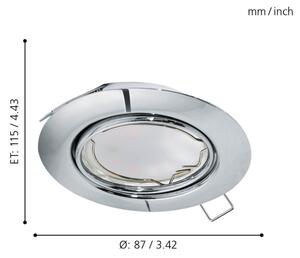 Eglo 94407 - Set de 3 spoturi LED încastrate PENETO, 3x GU10-LED/5W/230V