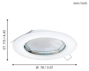 Eglo 94235 - Set 3x spoturi LED încastrate PENETO 3x GU10-LED/3W/230V