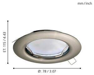Eglo 94237 - Set 3x spoturi LED încastrate PENETO 3xGU10-LED/3W/230V
