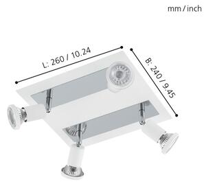 Eglo 94962 - LED Lampa spot SARRIA 4xGU10-LED/5W/230V