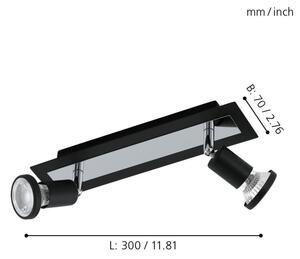 Eglo 94964 - LED Lampa spot SARRIA 2xGU10-LED/5W/230V