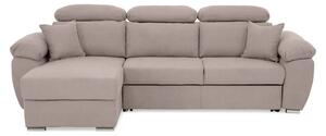 Coltar Como extensibil, functie dormit, lada depozitare, 265x166x91/102 cm, Bej
