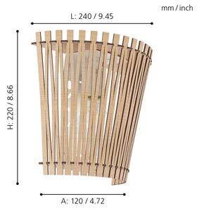 Eglo 6195 - Corp de iluminat perete SENDERO 1xE27/60W/230V